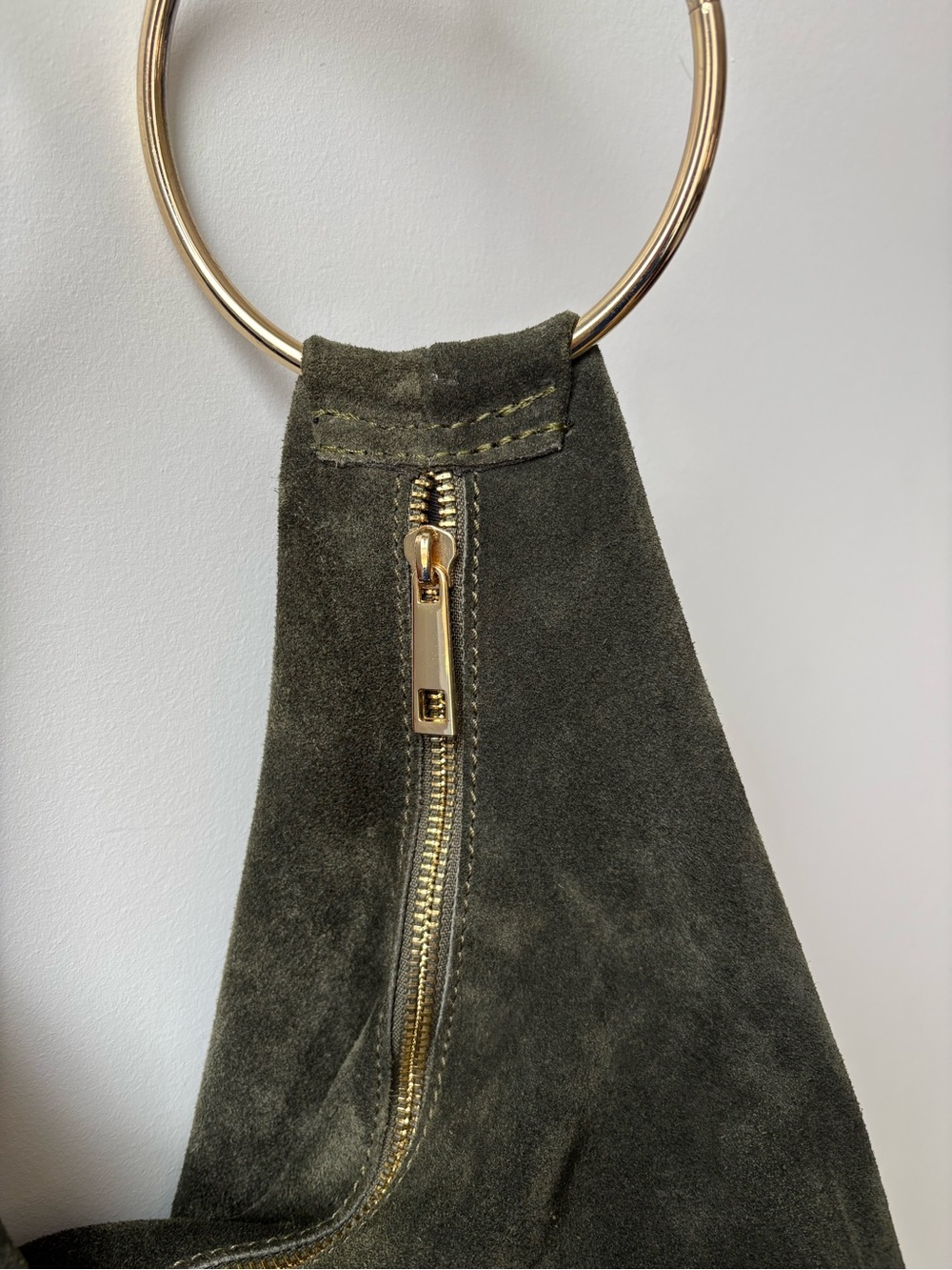 Marlon Emerald Suede Shoulder/ Crossbody Bag - Picture 5 of 10